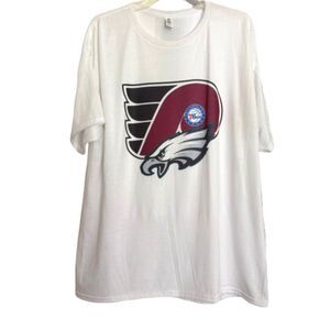 JERZEES Dri-Power Man's XL Philadelphia 76ers/Eagles Combo Extra Soft T-Shirt BD